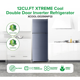 XTREME COOL Double Door Inverter Refrigerator - XCOOL-DD256NF12I 12.0cu ft.
